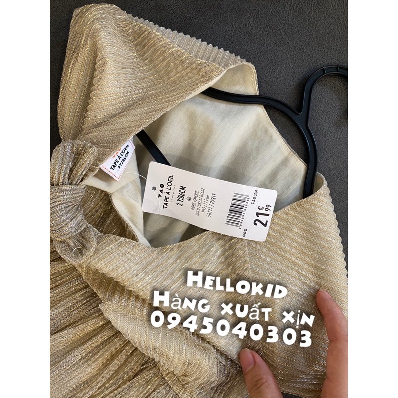 váy dập ly chỉ vàng óng ánh