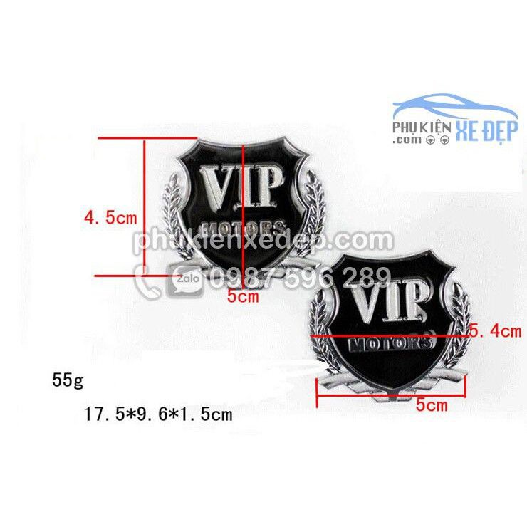 Huy hiệu VIP trang trí xe - Decal trang trí xe hơi ô tô