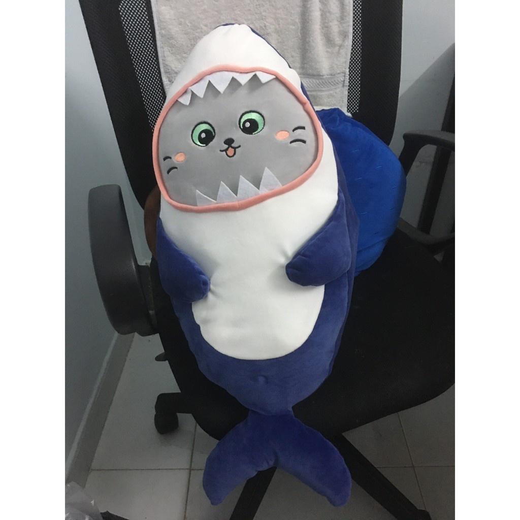 Gấu Bông Mèo Cosplay Cá Mập Siêu Yêu Size 35cm - Diabrand