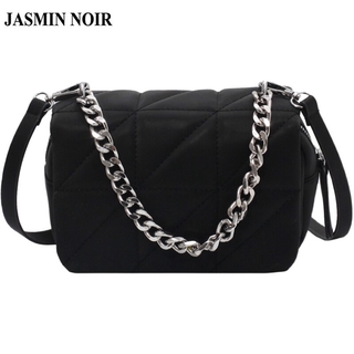 Túi Đeo Chéo JASMIN NOIR Bằng Vải Oxford Phong Cách Cổ Điển Kiểu Vuông Hợp Thời Trang Cho Nữ