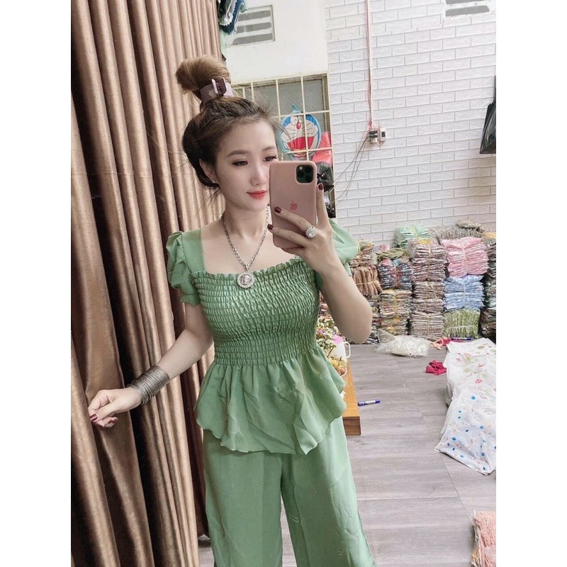 Set đồ bộ nhúng peplum 💕💕💕