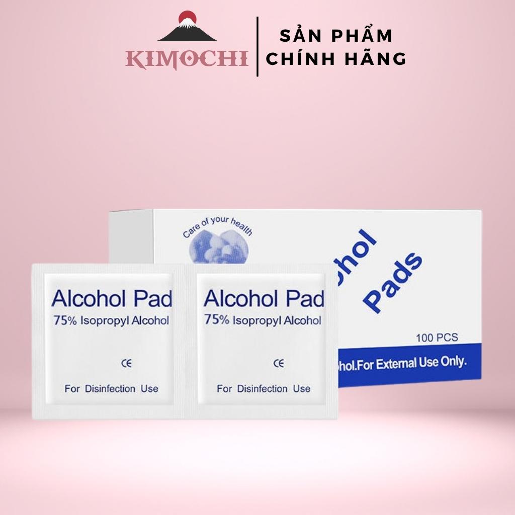 Vải Tẩm Cồn  Tiệt Trùng Alcohol Pad - Hộp 100 miếng ( Hàng công ty ).