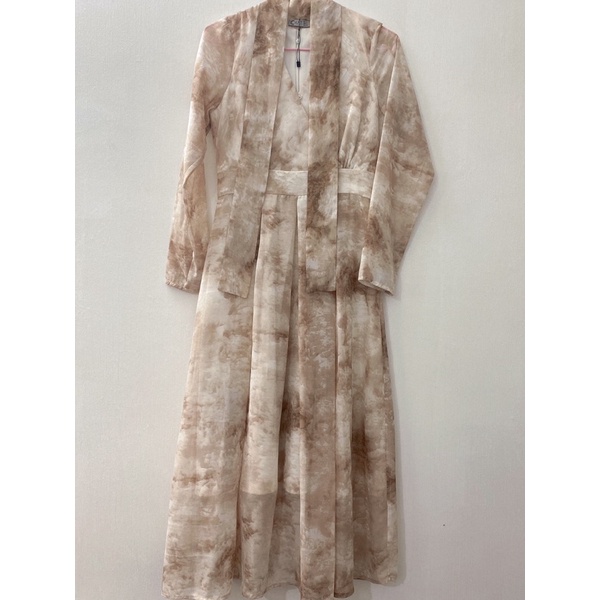 Pass váy loang dây nơ buộc Cchat