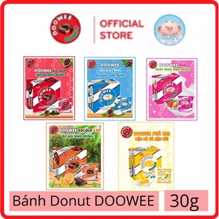 Bánh Donut DOOWEE phủ Phô mai/ Sôcôla/ Dâu/ Cam/ Sữa gói 30g