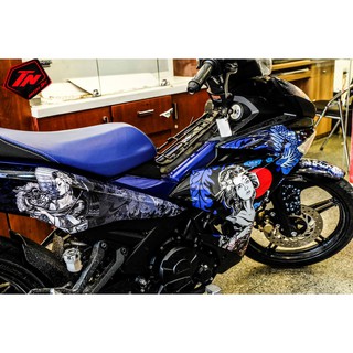 Tem Trùm Exciter 150 Samurai Đen Xanh