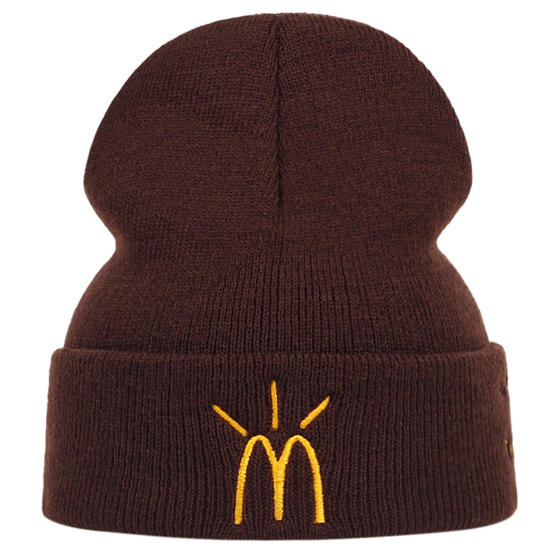 Mũ len trùm đầu thêu họa tiết cây xương rồng thời trang unisex