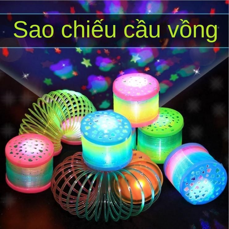 Đồ Chơi Lò Xo Ma Thuật Màu Cầu Vồng Phát Sáng Trong Bóng Tối 5.5 * 5cm