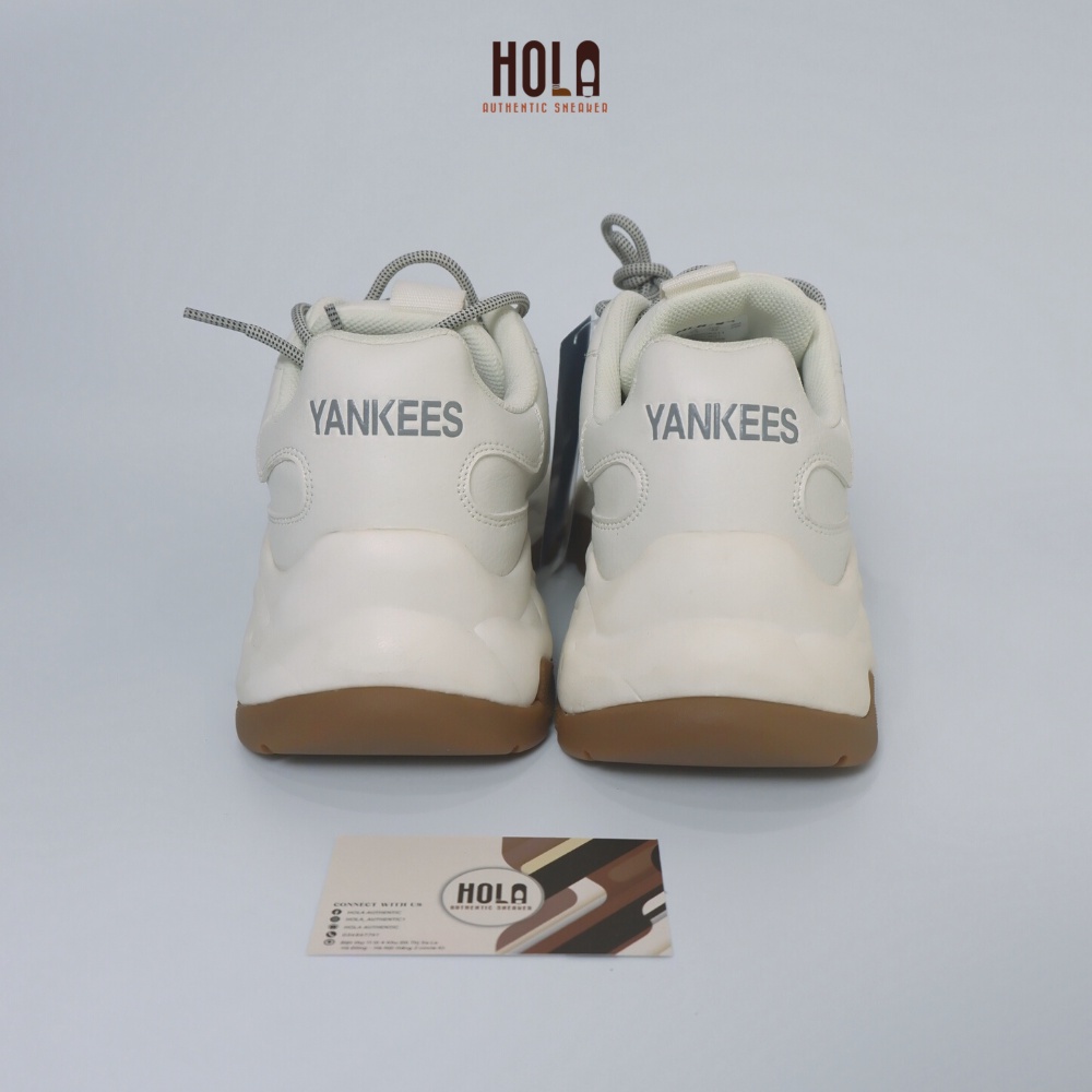 Giày MLB chính hãng, MLB authentic ny chunky gum, đế tăng chiều cao 5-7cm, check ra fake hoàn tiền x3
