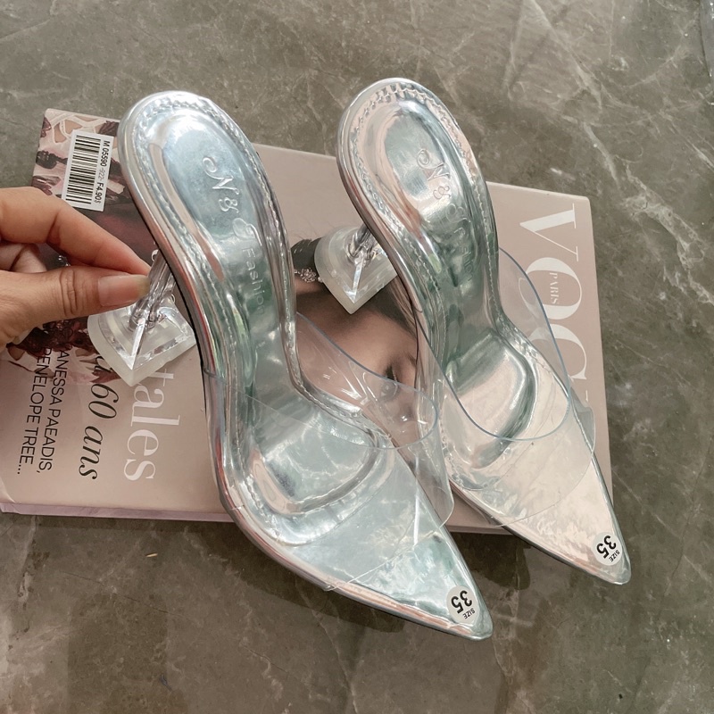 Dép cao gót 9 phân gót ly nika hot trend bigsize 40-43