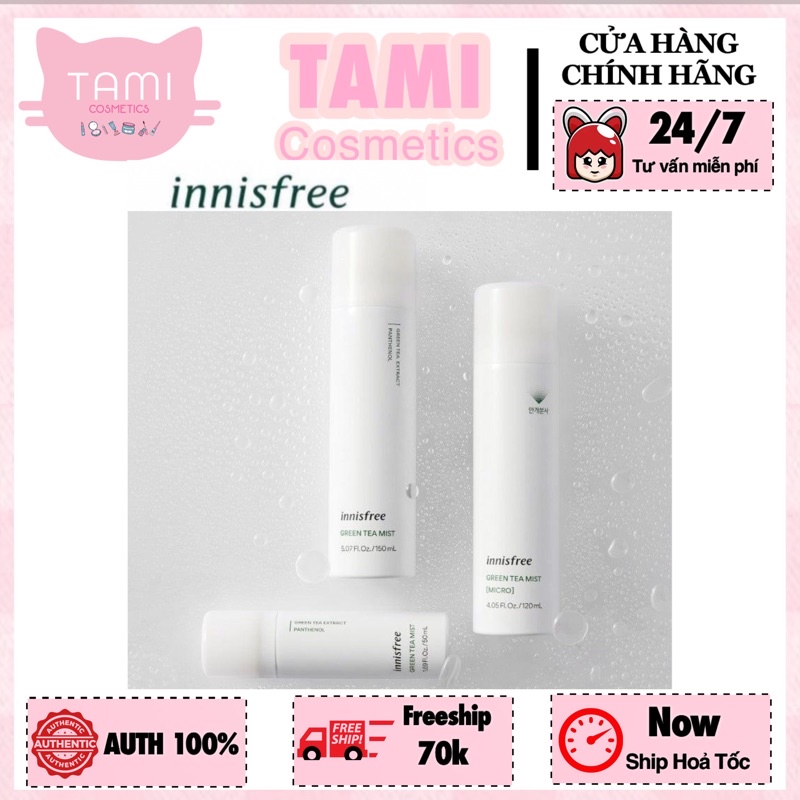 Xịt Khoáng Dưỡng Ẩm Trà Xanh Innisfree Green Tea Mist