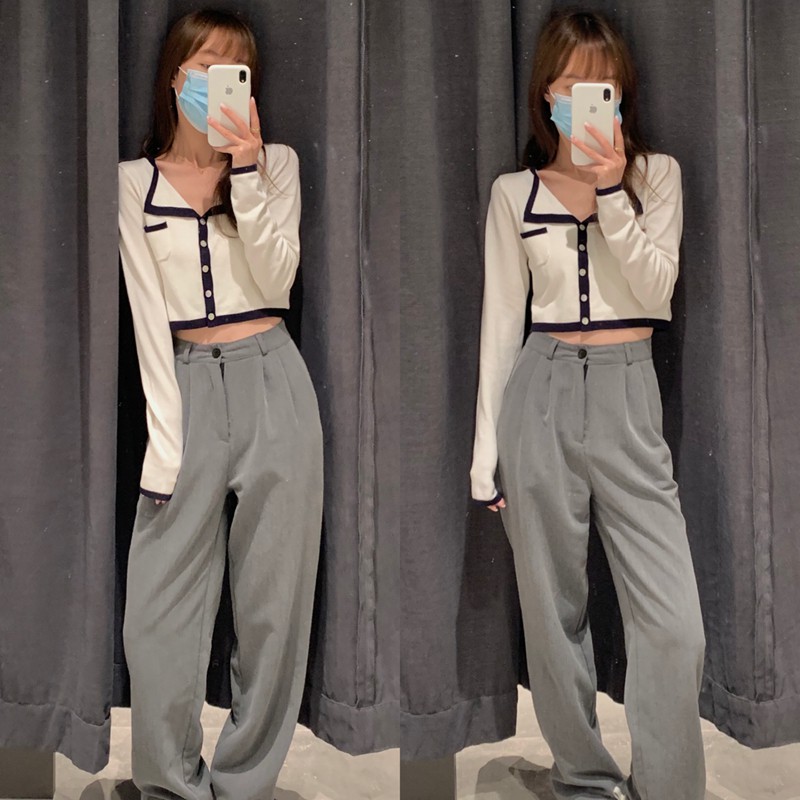 Áo Cardigan Xiaozhainv Dệt Kim Tay Dài 2 Màu Sắc Tùy Chọn Trẻ Trung Thời Trang | BigBuy360 - bigbuy360.vn