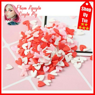 Cốm trái tim làm slime 10gr - nguyên liệu làm slime