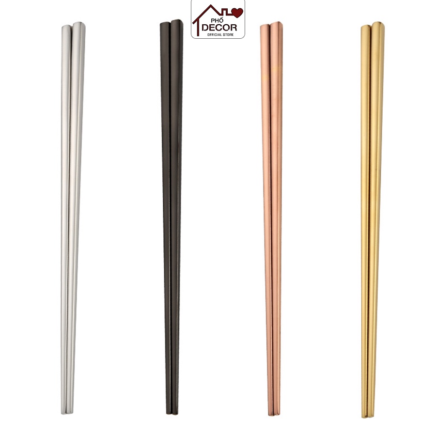 Đũa Phố Decor Chất Liệu INOX Cao Cấp Không Bám Dính Kiểu Dáng Sang Trọng