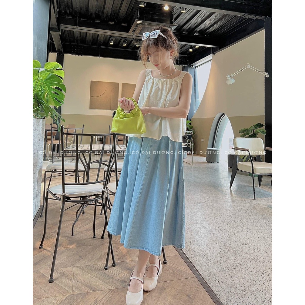 Áo babydoll,áo 2 dây,áo đũi bản to chất đũi siêu hot 2022 - Kim Dung Fashion Store