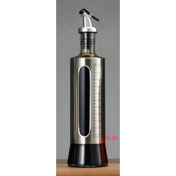 Bình rót dầu thủy tinh bọc inox 304 chống tràn 500ml