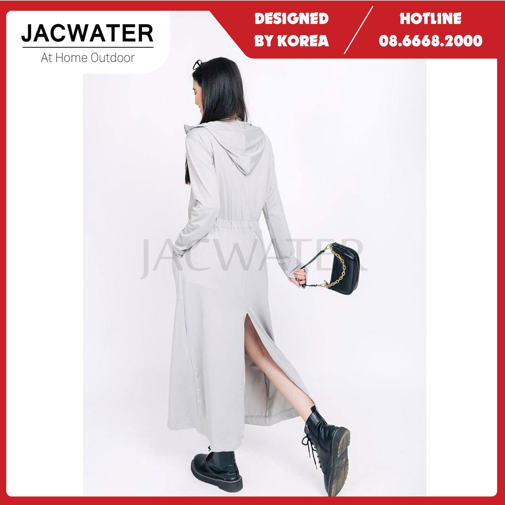 Áo khoác chống nắng nữ toàn thân dáng dài, choàng thun lạnh thông hơi JACWATER V115 | BigBuy360 - bigbuy360.vn