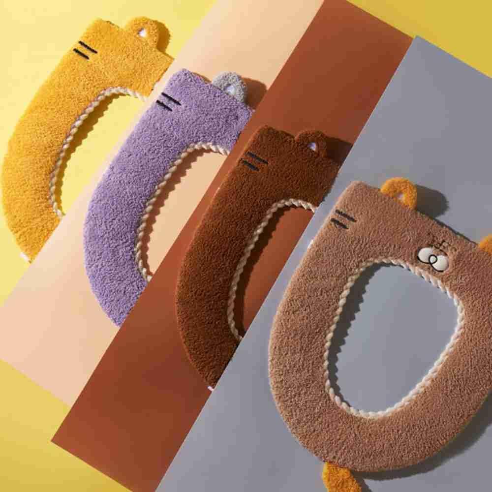 Miếng Lót Bồn Cầu Giữ Ấm Họa Tiết Hoạt Hình Nhiều Màu Sắc
