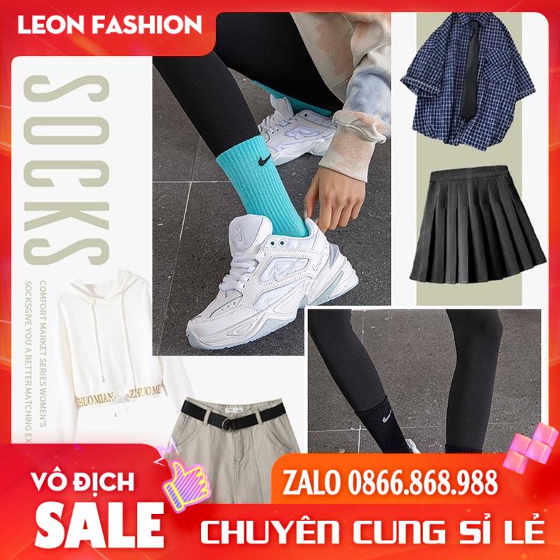 Tất Vớ Cổ Cao NIKE MÀU thể thao dệt kim cao cấp 95% Coton hạn chế mùi hôi và thông thoáng dành cho cả nam và nữ