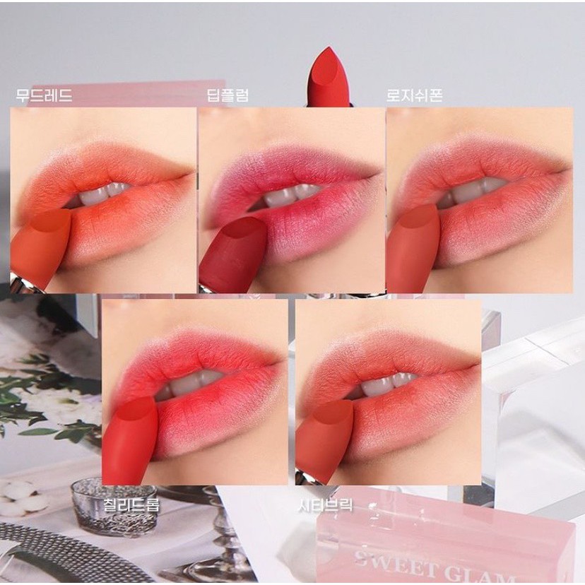 Son Lì Secret Key Sweet Glam The Fit Lipstick 3.5g _ Son Lì Mềm Mịn Không Khô Môi Lên Màu Chuẩn