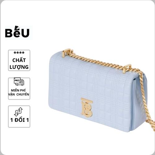 Túi xách nữ đẹp BBR đeo chéo logo kim loại vàng phom chữ nhật có hộp fullbox làm quà