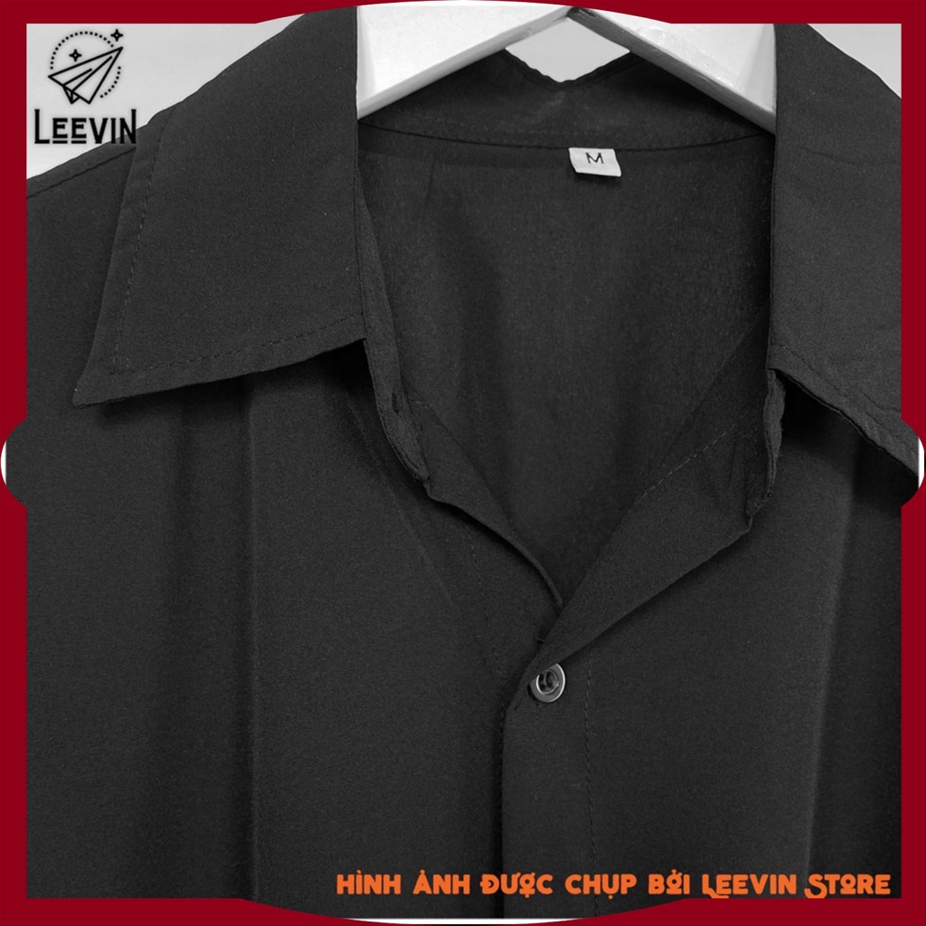 Áo Sơ Mi Nam Nữ Form Rộng TRƠN Basic Unisex Dài Tay Trắng và Đen chất Cotton lụa Hàn mịn mát Bigsize suông SM1 | BigBuy360 - bigbuy360.vn