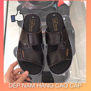 Hàng CAO CẤP Dép Da Nam Quay Ngang CHẤT ĐẸP ĐI ÊM