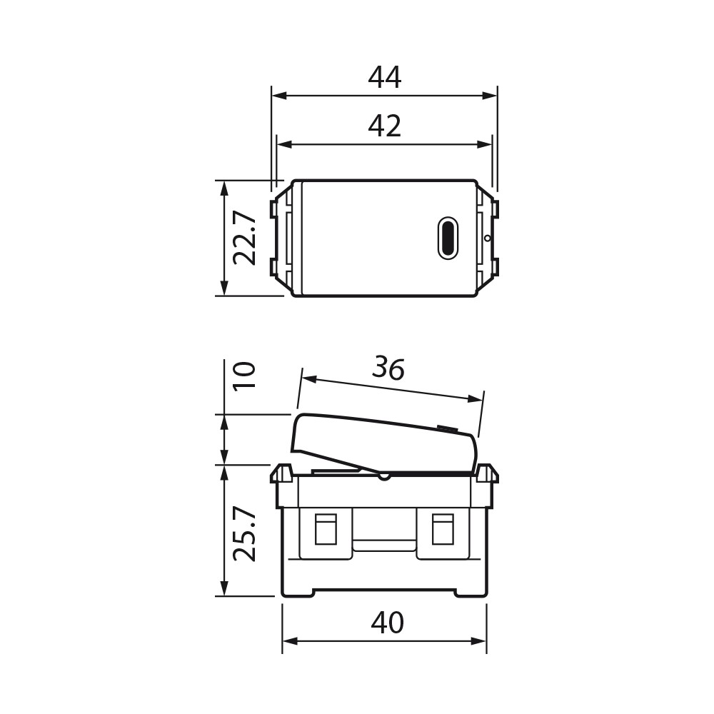 Hạt công tắc 1 chiều 16A series Wide Panasonic