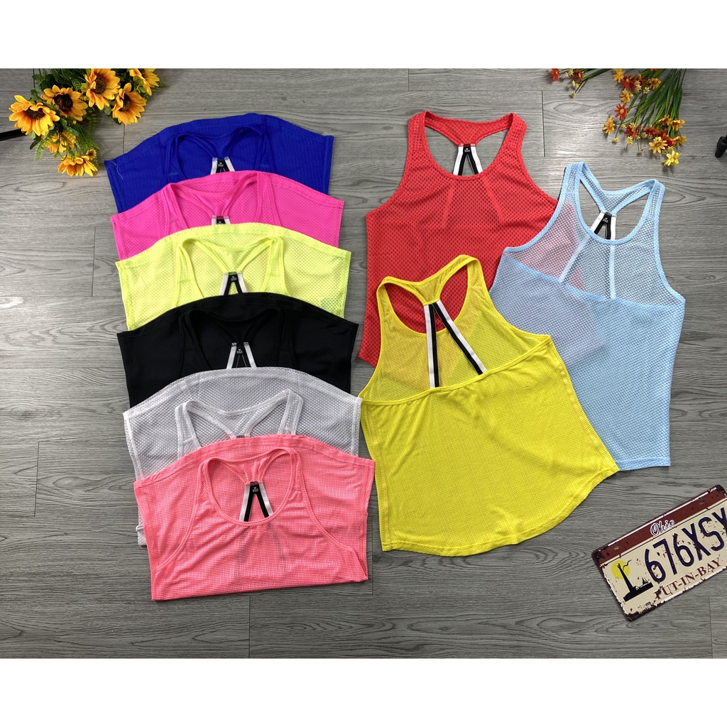 Áo tank-top tập gym nữ ⚡ 𝗫𝗮̉ 𝗸𝗵𝗼 ⚡áo tank thể thao
