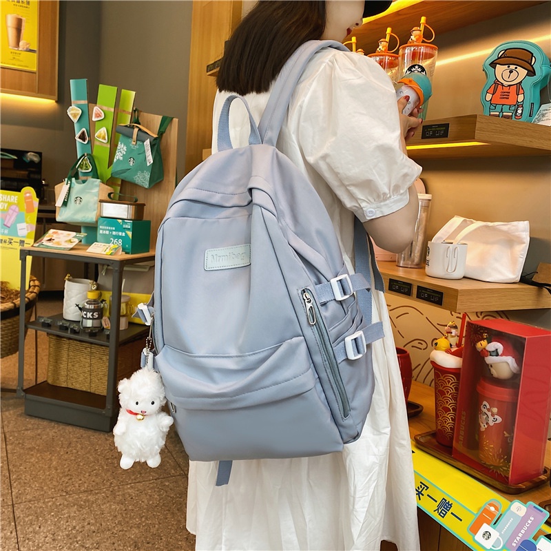 Ba lô PRETTYZYS sức chứa lớn 15.6inch phong cách Hàn Quốc thời trang 2021 dành cho nữ