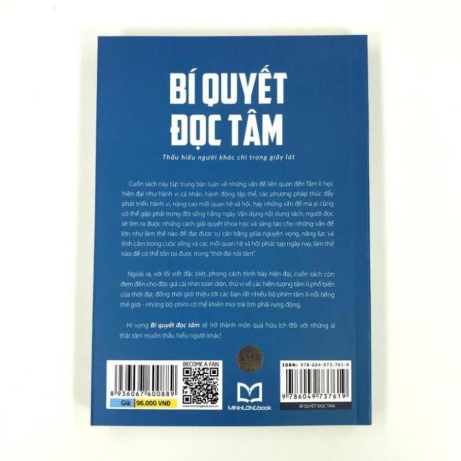 Sách - Bí quyết đọc tâm - Thấu hiểu người khác chỉ trong giây lát[Minh Long]