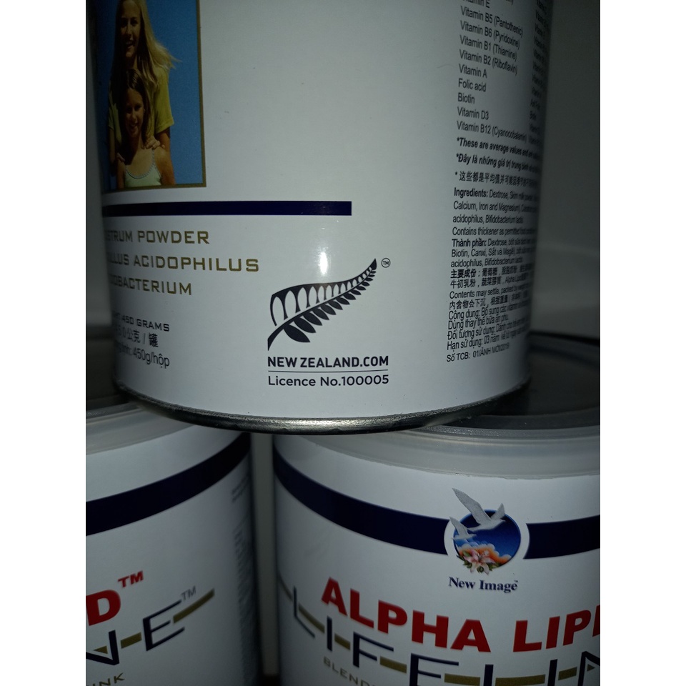 Sữa non Alpha Lipid Lifeline chính hãng New Image New Zealand ( thực phẩm bổ sung) - Tặng kèm 1 bình lắc