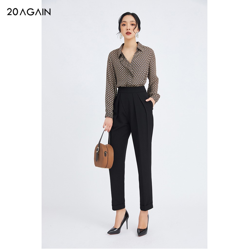 Áo Sơ mi voan nữ 92WEAR đủ màu, thiết kế dài tay họa tiết ASA1463