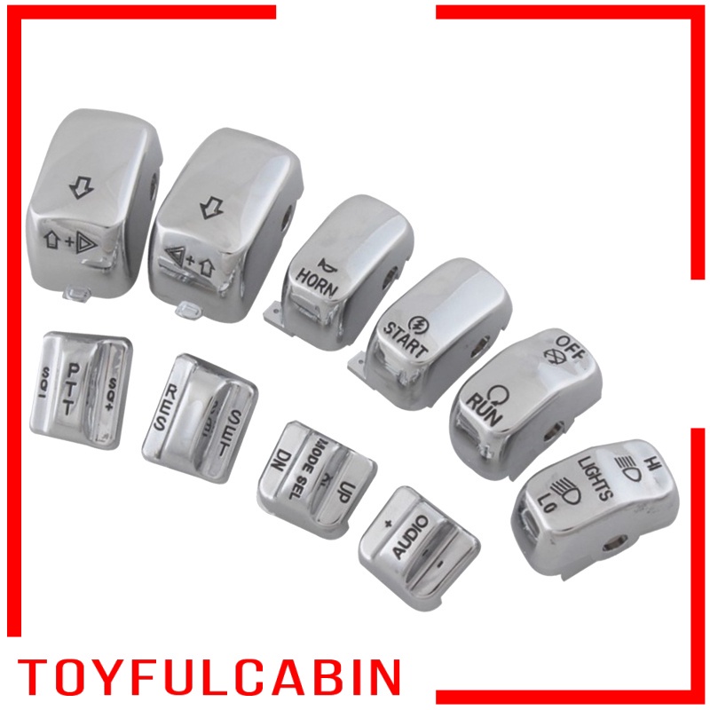 Set 10 Vỏ Bảo Vệ Công Tắc Cho Xe Mô Tô Harley Glide 06-12