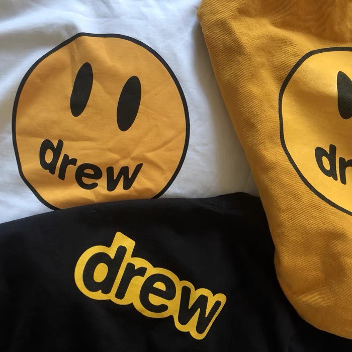 Áo Thun Tay Lỡ Drew House mặt cười, Áo Phông Form Rộng Oversize Nam Nữ Unisex, 3158 Cotton, phong cách Hàn Quốc