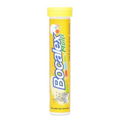 Bocalex multi, Viên sủi bổ sung vitamin C và khoáng chất, tăng cường sức đề kháng, tuýp 20 viên