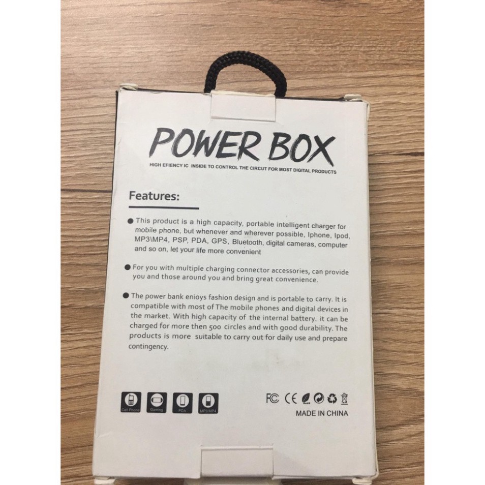 Pin sạc dự phòng smart Power Box 10000mah mặt kính hiển thị % pin rõ nét chính hãng giá tốt luis.shop1 joyceshop.029