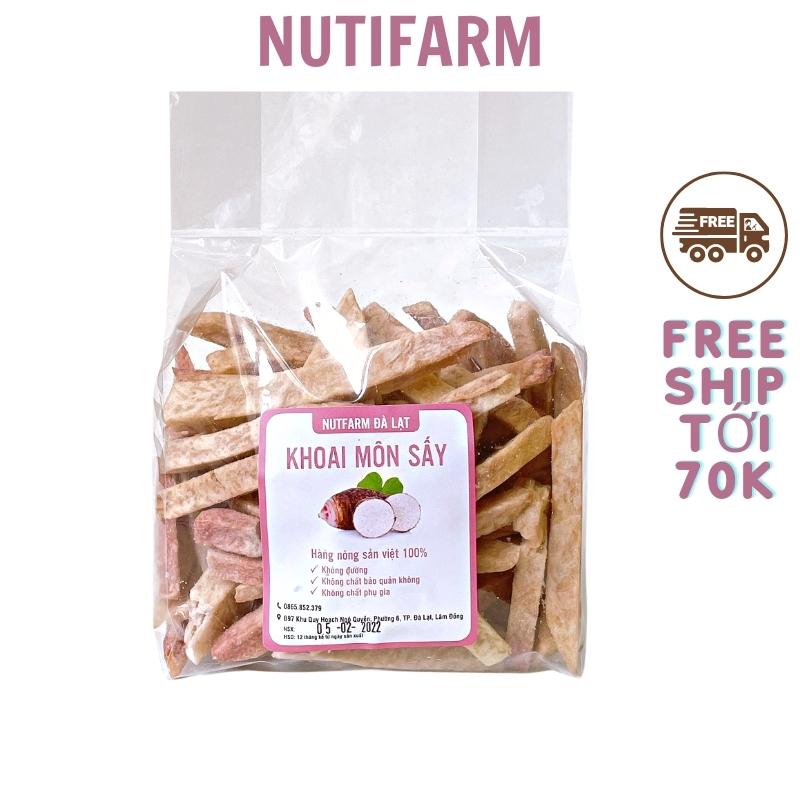 Khoai môn sấy giòn loại 1 không chiên dầu 500gr NutiFarm rau củ sấy đặc sản đà lạt