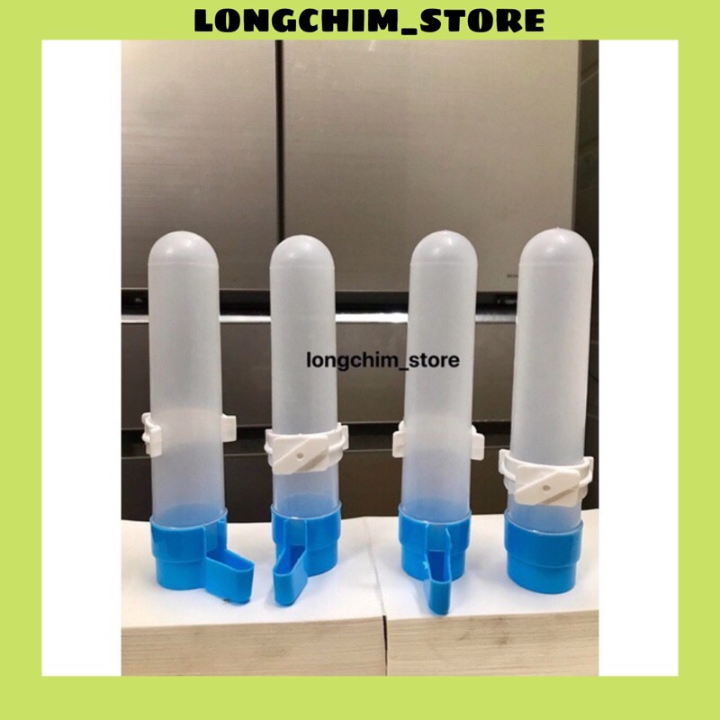 Cóng đựng nước cho gà,chim nhựa 120ml 17x3,3cm màu xanh biển