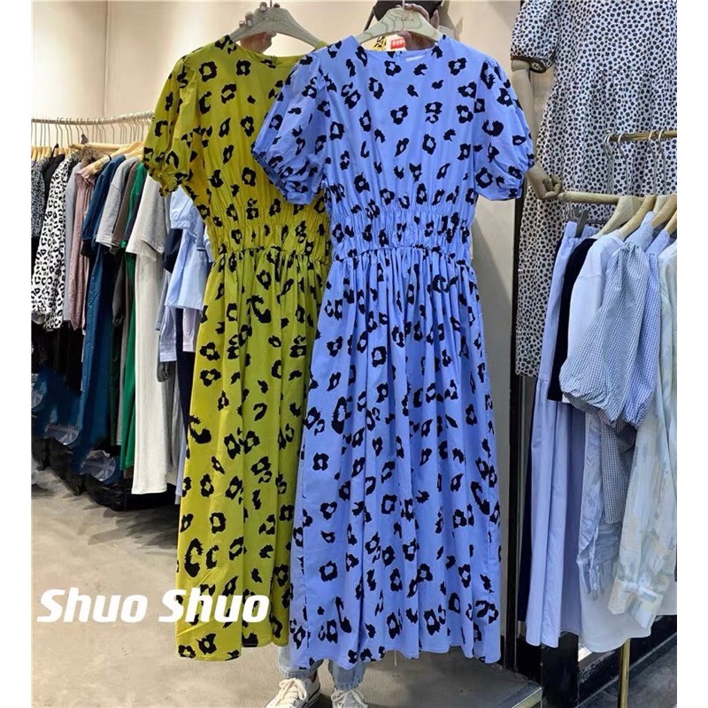 ( Ảnh thật ) V0440 Váy eo chun hoạ tiết báo | BigBuy360 - bigbuy360.vn