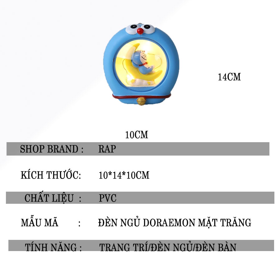 Đèn ngủ để bàn Doraemon Doremon biểu cảm dễ thương cute trang trí phòng ngủ, dùng làm quà tặng - Ráp