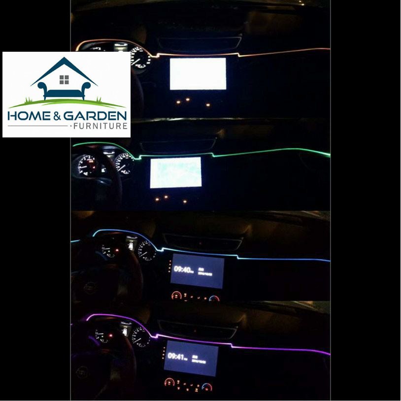 Đèn led sợi quang viền đổi nhiều màu khác nhau nội thất ô tô (remote và 4 mét dây quang)... Hàng hot đấy nha !!!
