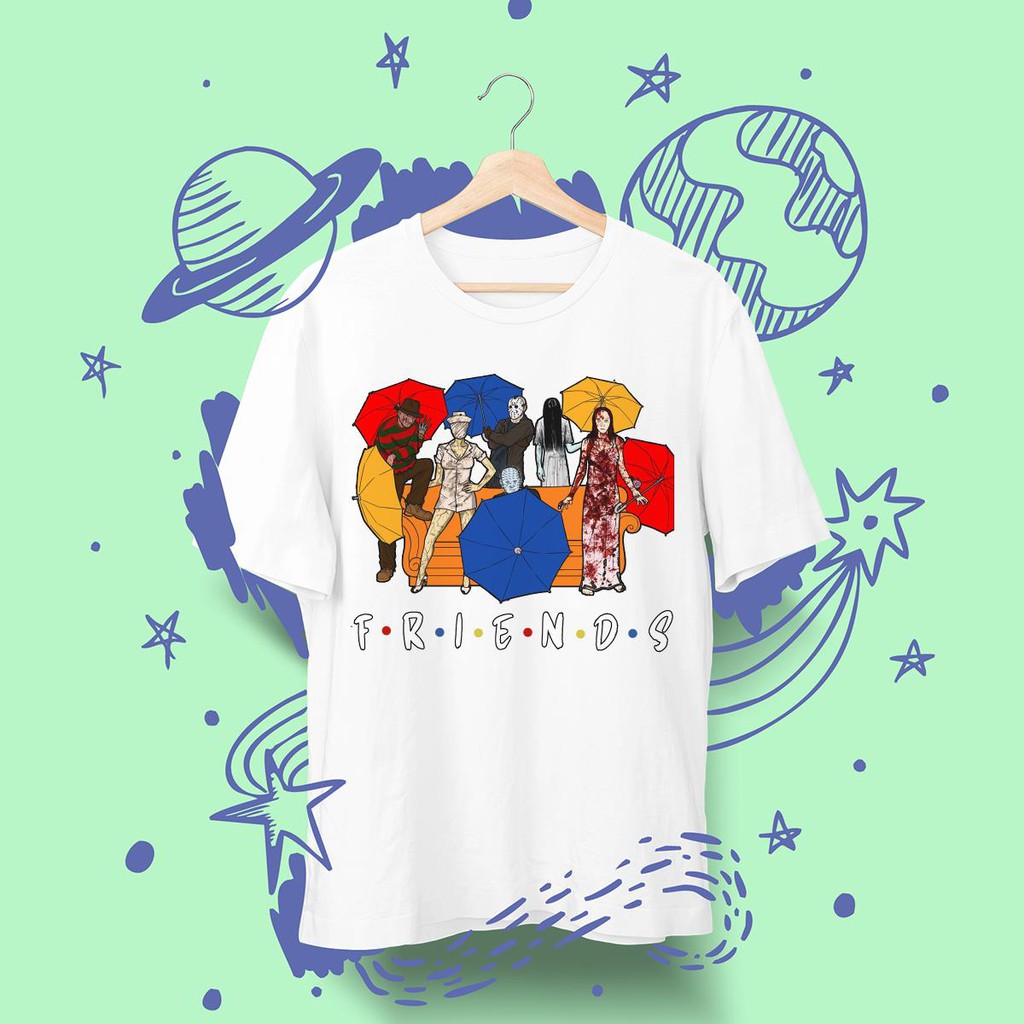 ÁO THUN friends horror movie creepy halloween UNISEX NAM NỮ THỜI TRANG AOMI PHONG CÁCH HÀN QUỐC TAY NGẮN TAY LỠ CÓ SẴN