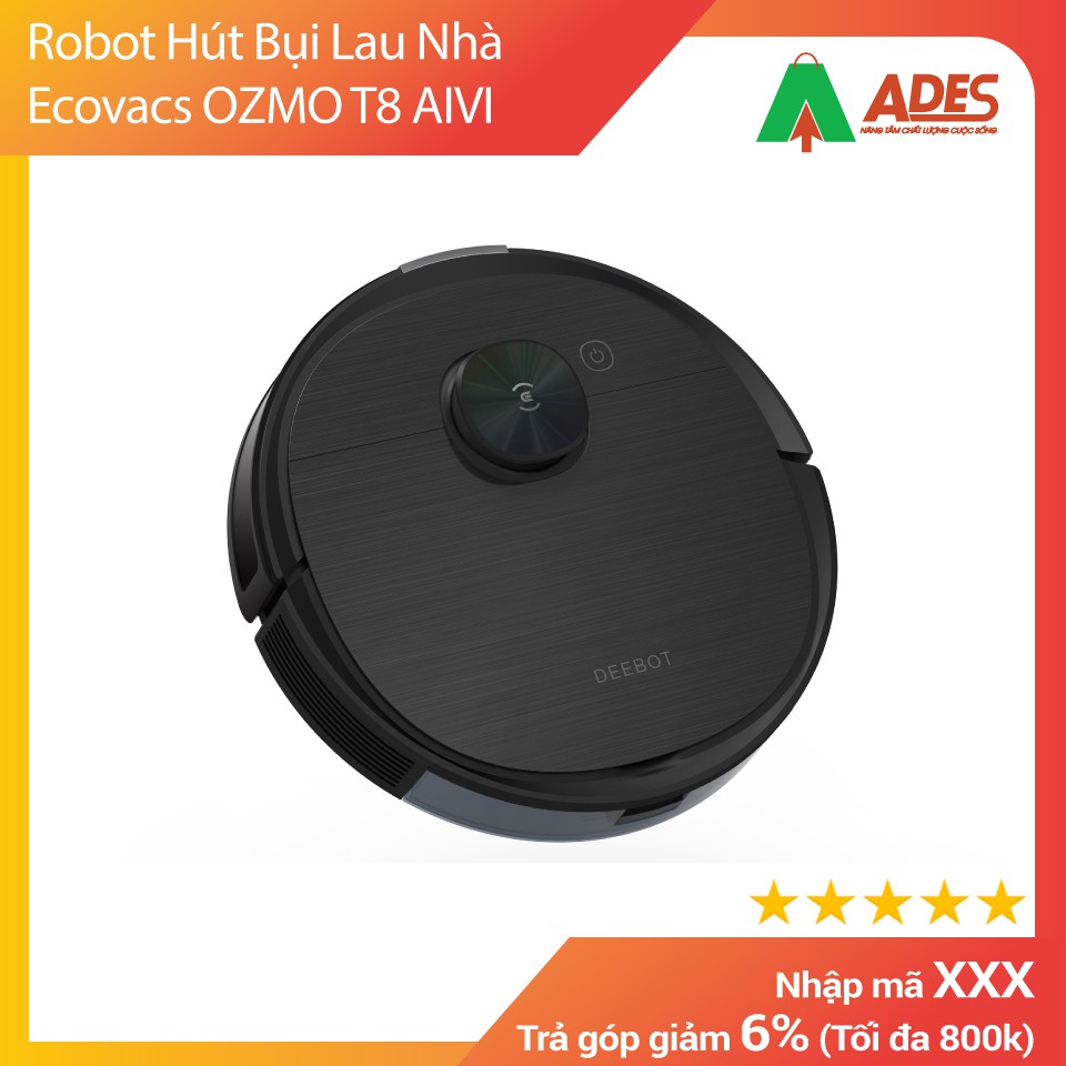 [Mã 154ELSALE2 giảm 7% đơn 300K] Robot Hút Bụi Lau Nhà Ecovacs Deebot OZMO T8 AIVI (Phiên bản 2020)