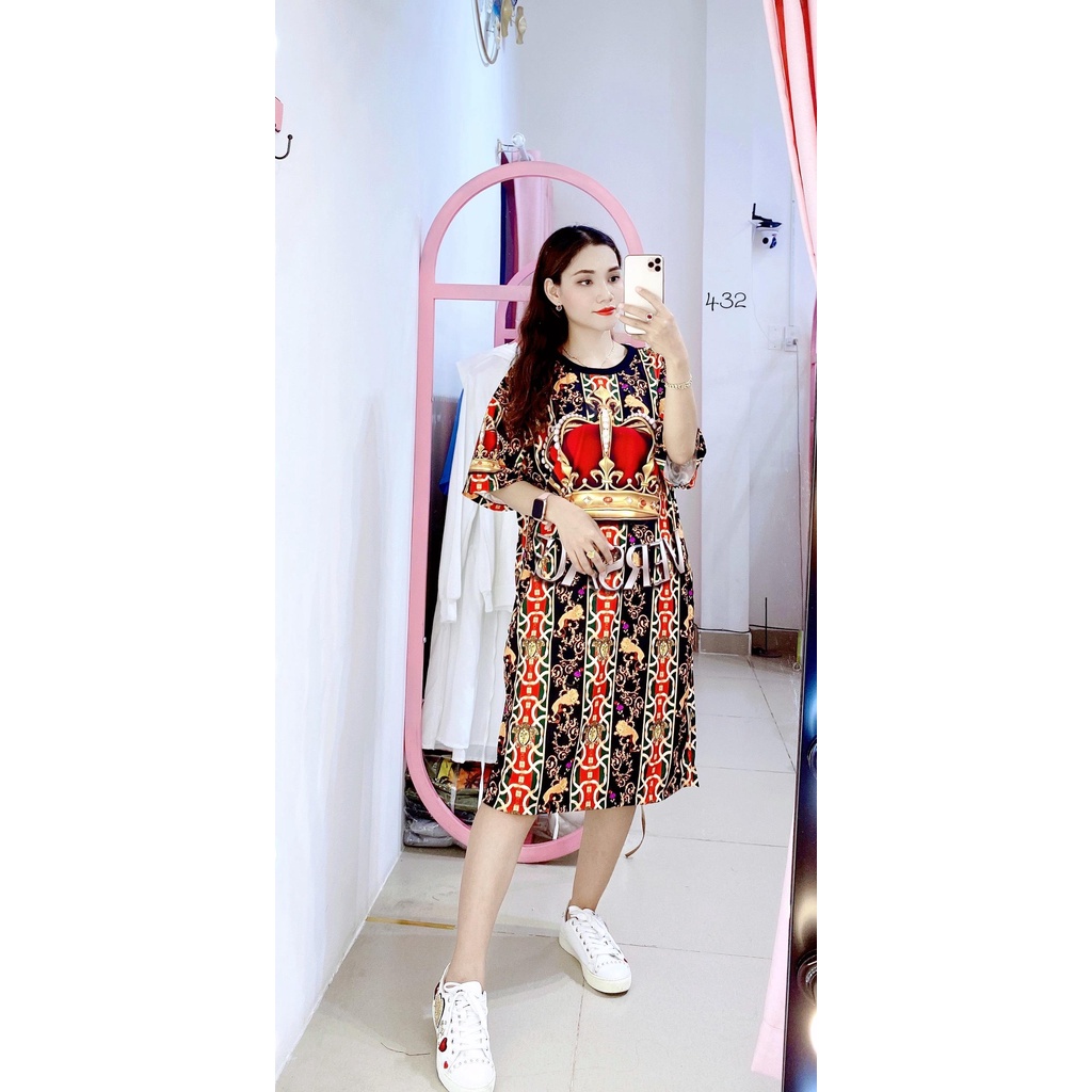 Đầm Suông 3D Big Size, Hàng Shop bao đẹp - D432