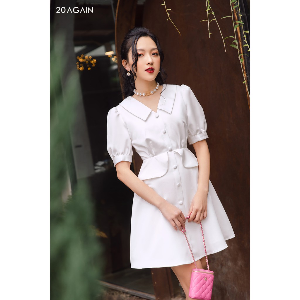 Đầm xòe tà bung eo thanh lịch sang trọng công sở DEA1067 20AGAIN | BigBuy360 - bigbuy360.vn