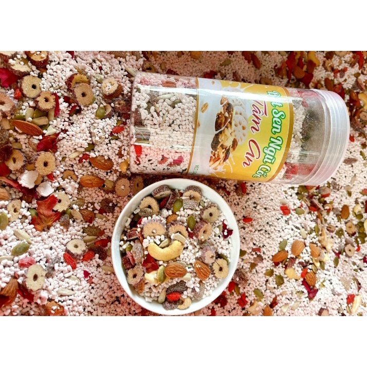 BỘT CỦ SEN NGŨ CỐC TÂM AN - DƯỠNG NHAN ĐỦ DINH DƯỠNG - hộp 500g