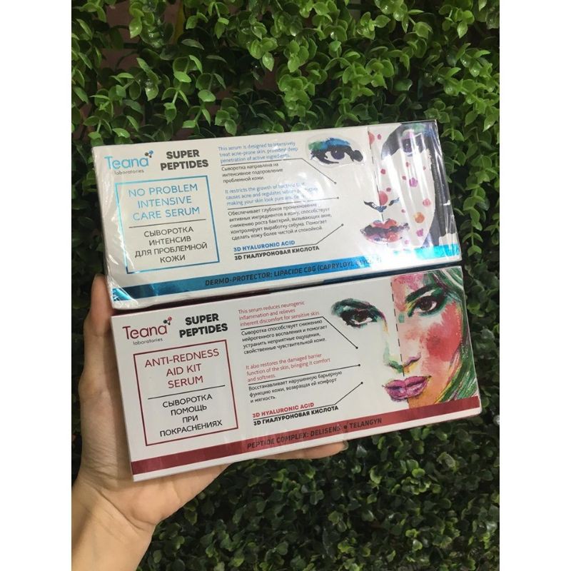 Serum TEANA Xanh Đỏ hổ trợ mụn 10 ống 2ml | BigBuy360 - bigbuy360.vn