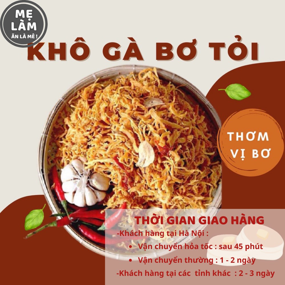 Khô gà bơ tỏi Mẹ Làm 300g đồ ăn vặt Sài Gòn , vừa ngon vừa rẻ | BigBuy360 - bigbuy360.vn