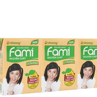 Lốc 6 hộp sữa đậu nành FaMi canxi, nguyên chất