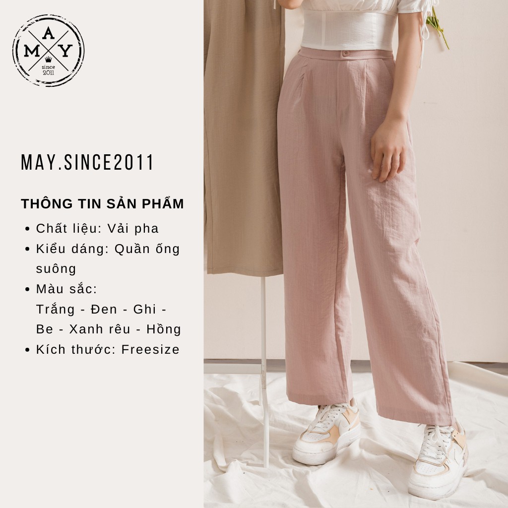 Quần Ống Rộng, Quần Ống Suông Cạp Cao Dáng Dài Cho Nữ Đi Làm, Đi Chơi MAG03-0034 MAY.SINCE2011 | BigBuy360 - bigbuy360.vn